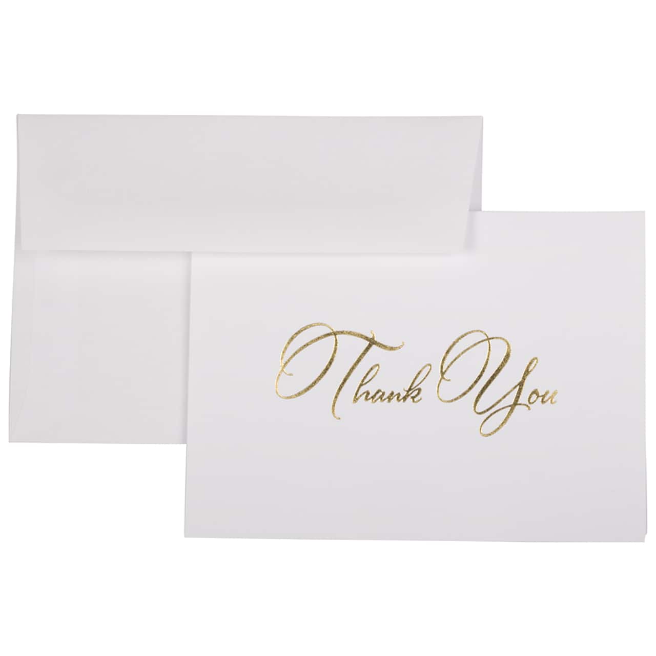 JAM Paper 5.375" x 7.75" Elegant Thank You Cards & Envelopes, 25ct.